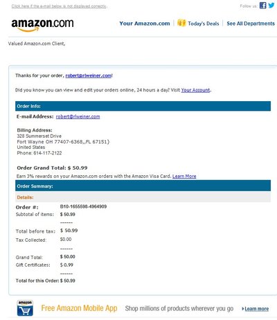Amazon spam